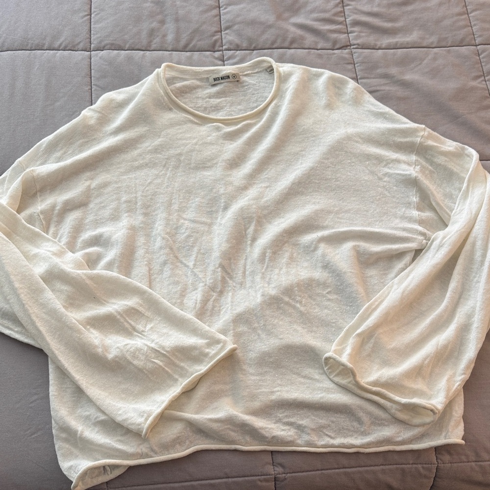 Buck Mason Linen Rollneck Long Sleeve Size M